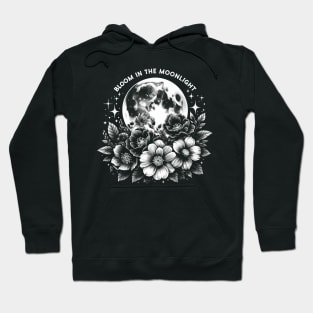 Lunar Blossom: Bloom in the Moonlight Hoodie